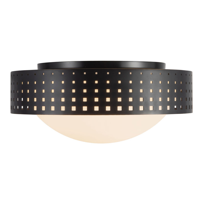 Astoria 14-in Black Flush Mount, Oil Rubbed Bronze