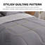  Édredon toutes saisons réversible, édredon de grand lit matelassé en duvet synthétique, couette en microfibre douce de qualité supérieure