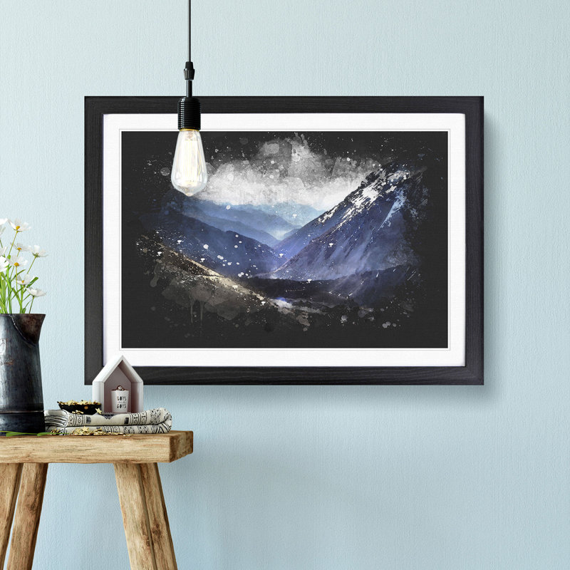 Trail in the Annapurna Circuit Nepal - Picture Frame Graphic Art Print, 33cm H x 45cm W x 2cm D, Black Framed
