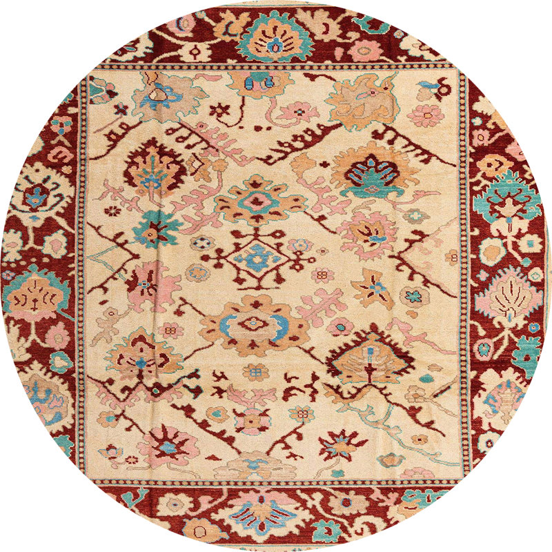 Tapis abstrait moderne 4332, Rond 7 pi