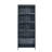 Modern Iron Curio Cabinet with LED Lighting and Slide-in Doors-361443304