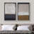 Minimal Landscape " Gray Brown Pastel Geometric Color Blocks Abstract Shapes Art Contemporary " 2 - Pieces-92285677-92285675