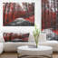 « red automne forest » paysages, reproduction de photo sur toile tendue-29507316
