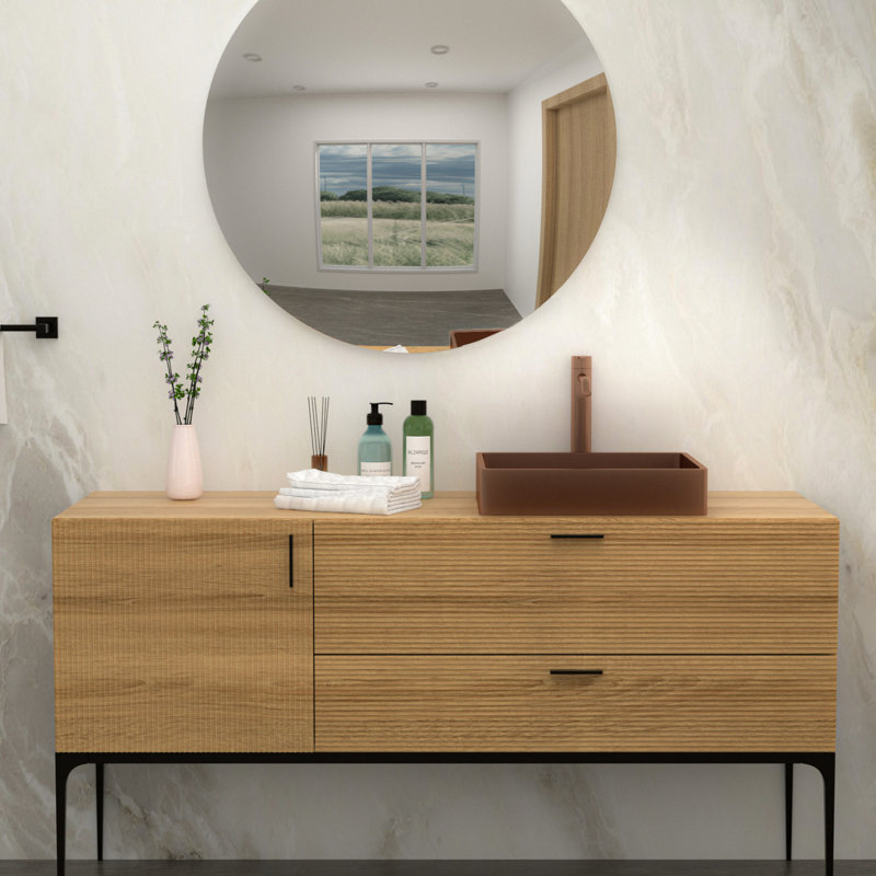 Lavabo de salle de bain 19 po x 15 po en or rose - et l'option élégante augmente la sophistication