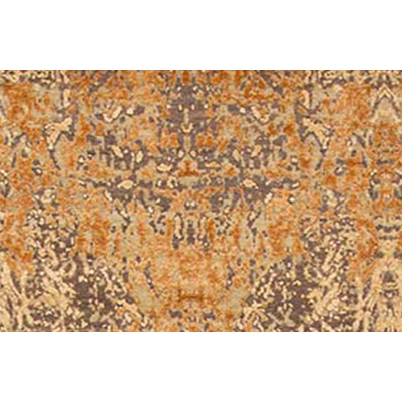 Hand Woven Silk and Wool Geometric Area Rug, Rectangle 8' x 10'