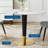Zinque Oval Artificial Marble Dining Table-2144742633-2144742634