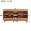 Meuble-lavabo double lavabo de 150 cm avec lavabo en résine SMC, caisson en MDF avec pieds en bois massif, charnières à fermeture douce et système de tiroirs dissimulés pour le rangement de la salle de bain.