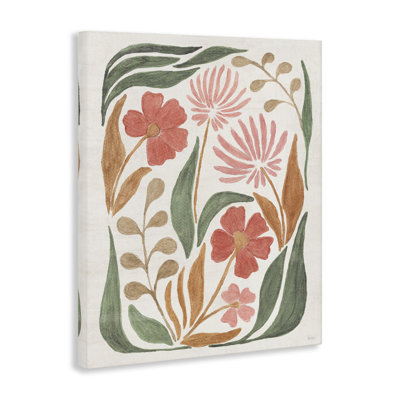 Floral Abstract Pattern Canvas Wall Art by Veronique Charron