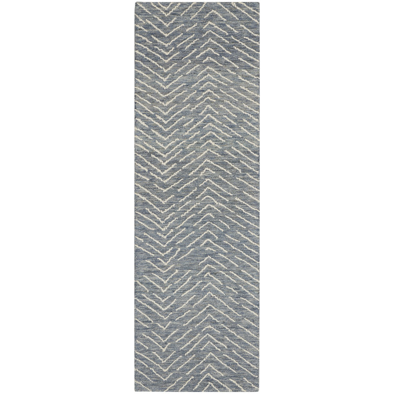 Jambi Chevron Hand Woven Area Rug, Runner 69 x 229cm 