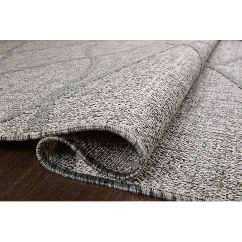 Tapis intérieur / extérieur gris tourterelle / gris Baggs, Rectangle 3 pi 11 po x 5 pi 11 po