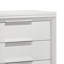 Commode haute à 5 tiroirs Ressy, bois blanc contemporain