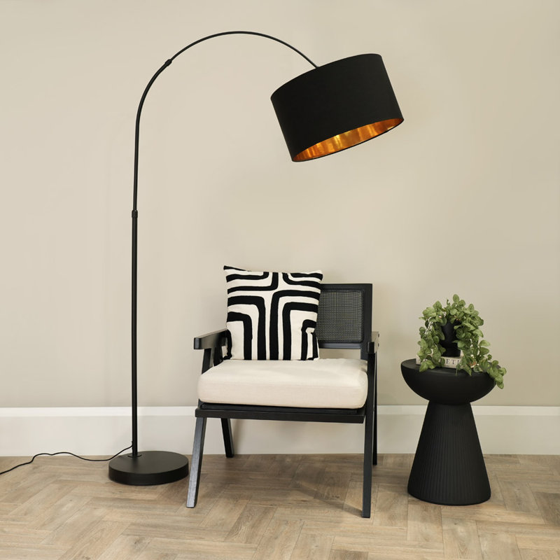 Rinnah 170cm Traditional Floor Lamp, Black