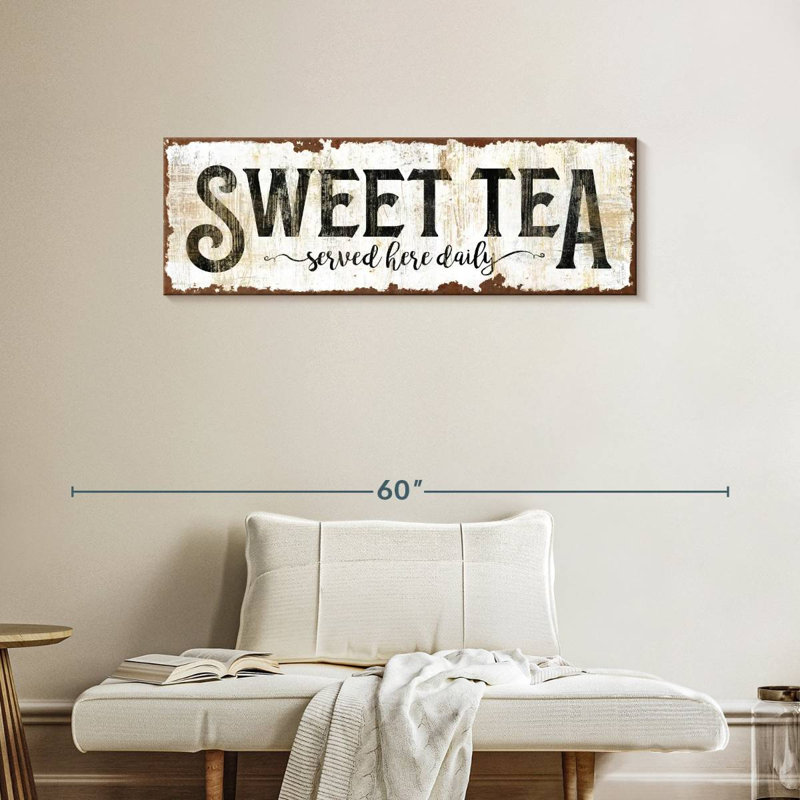 Signe «Sweet Tea», H 42 po x l 14 po x P 1,25 po