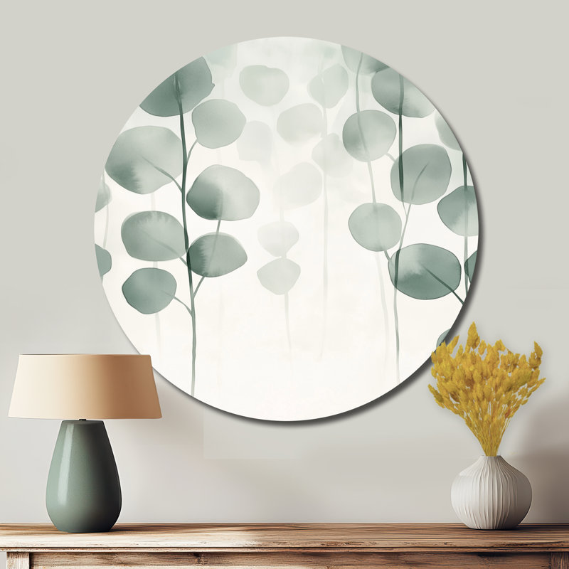Infeld - Art mural floral rond en métal, L 36 po x H 36 po