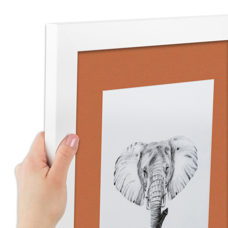 Matte Picture Frame with Mat, Burnt Orange