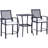 3Pcs Patio Bar Set With Soft Cushion, Rattan Wicker Outdoor Furniture Set For Backyards, Lawn, Deck, Poolside
