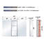 Armoire à pharmacie encastrée ou murale en aluminium avec miroir et étagère ouverte, dimensions : 112 cm (L) x 91 cm (H).-648476074-648476075
