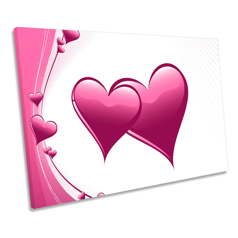 Love Hearts Romance - Wrapped Canvas Art Prints, 91.4cm H x 137.2cm W