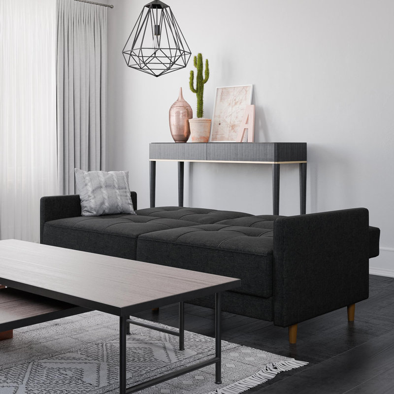 Abel 3 Seater Sofa Bed, Linen Grey