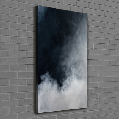 Asja White Smoke - Wrapped Canvas Print