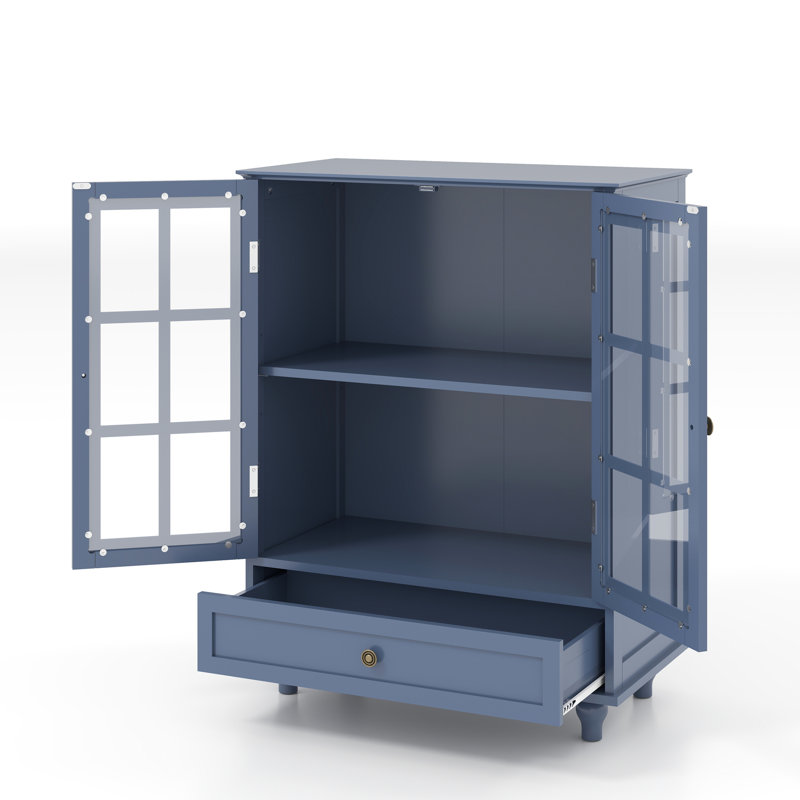 Buffet Minimalist Blue, Blue, 28.17" H x 37.16" W x 15.45" D