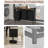 3 Section Laundry Hamper With 3 Pull-out Removable Bags, Large Freestanding Clothes Sorter Basket Organizer For Laundry, Clothing And Toy Storage In Bathroom And Living Room, Rustic Brown And Black