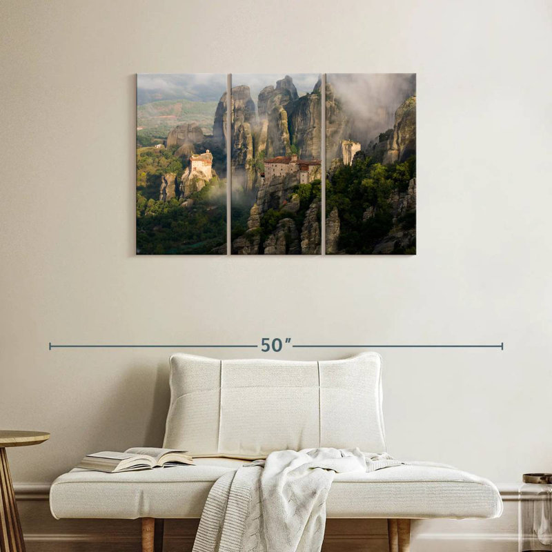 Adella Greek Meteora Monastery, 24" H x 38" W