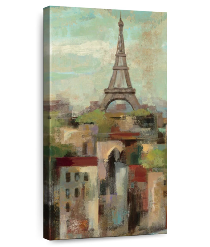 Spring In Paris Scene, 24" H x 12" W
