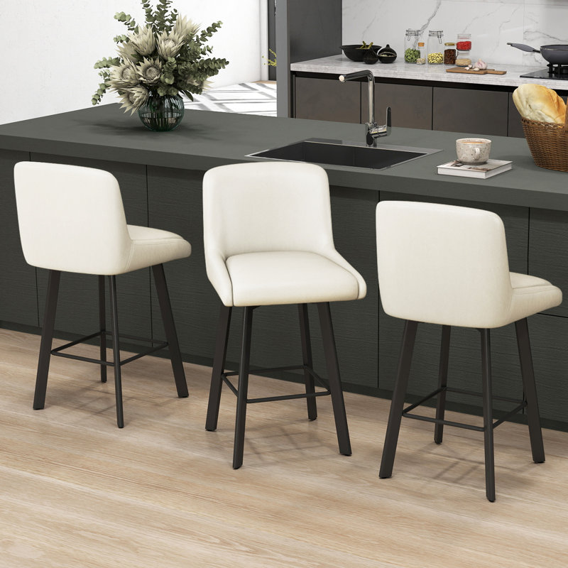 Tabouret de bar 26 po H, 3, Beige, Tabouret de bar = siège d'une hauteur de 26 po