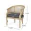 Chaise d'appoint en bois d'hévéa gris anthracite