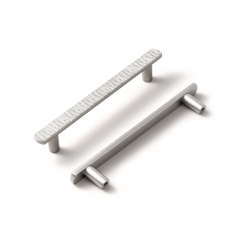 5''Centre To Centre Novelty Irregular Bar Pull Handle Multipack, Satin Nickel