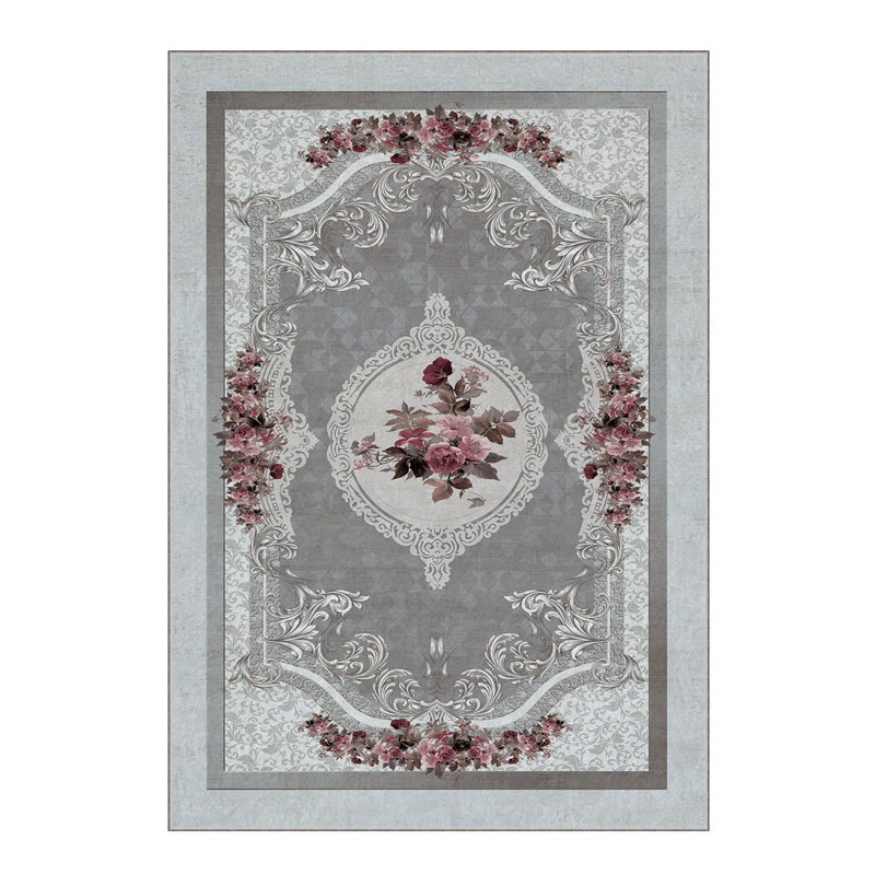 Soft Woven Area Rug, 100% Polyester, 31.5 x 55.1 inches | 740 g/m², Non-Slip Felt Dot Underside, Machine Washable | Low Pile Height: 0.16 inches, for Living Room, Bedroom, and Dining Areas