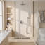 Système de douche mural 10 "à double fonction en nickel brossé avec valve brute, pomme de pluie et douchette 10"-123107261