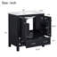 Meuble-lavabo de 30 po avec lavabo simple, meuble-lavabo encastré, armoire de rangement avec 2 portes et un tiroir, fermeture en douceur, rangement multifonctionnel, structure en bois massif-1681802441-1681802445