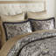 Édredon noir très grand avec 12 pièces et draps en coton. Comprend un édredon, des taies décoratives et des oreillers. Cachemire enchanteur. La pièce confortable et moderne pour le lit comprend le tissage cachemire. Tendance. Facile à entretenir-128860053-128860050