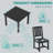 Outdoor Patio Dining Set, Including A Square Table And 4 Armless Chairs-1609181388