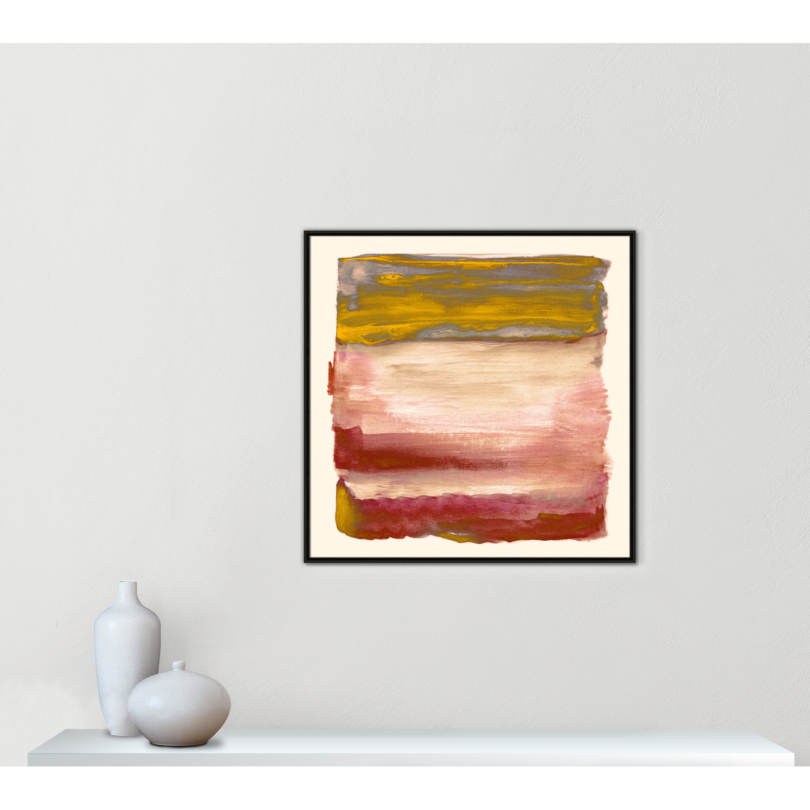 Sky Collection "Yellow Sky I" Print by Nan, Espresso, 37.5" H x 37.5" W