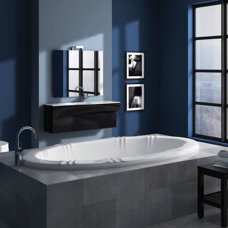 Juno 66" x 42" Drop In Combination Acrylic Bathtub, Biscuit