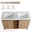 Meuble-lavabo double 47,6 po avec comptoir en céramique Nikayia