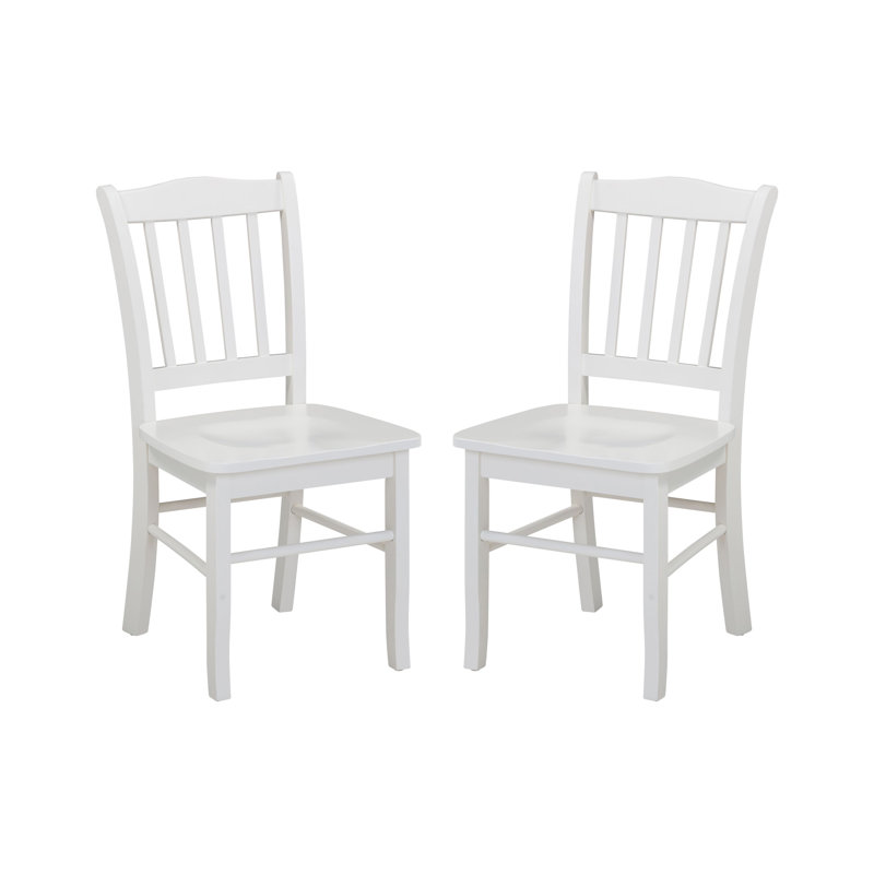 Weldy Slat Back Side Chair, Cream