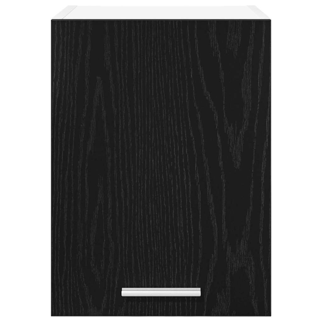 Vidaxl Hanging Cabinet Riga Black Oak And White 40 X 31 X 40 Cm