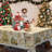 1pc round/rectangular polyester tablecloth, Christmas tablecloth with pine, snowman, truck, embosed edge, Christmas decorations for dining table, festival party holiday table decoration, perfect festival gift-1452680343-1452680344