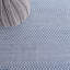 Tapis rayé ivoire / bleu marine en coton tissé à plat à la main Annia-23024772