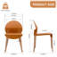 Summer - Ensemble de 4 chaises orange tropical - Pieds en bois de chêne rouge et ensemble de mobilier de salle à manger et de salon en PP