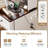 Farmhouse Makeup Vanity Desk with 3-Tone LED & Glass Tabletop & Stool