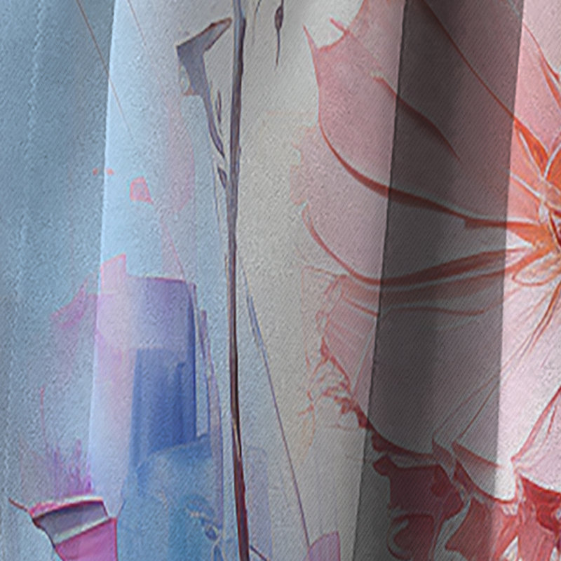 Cornflowers Representation Colorful Acrylic III - Cornflowers Blackout Curtain - 1 Panels, 52" W x 120" L
