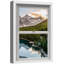Window Scenery " Window View Mountain Range Pine Tree Forest Lake Reflection Nature Pictures Decor Rustic Landscape "-98448808