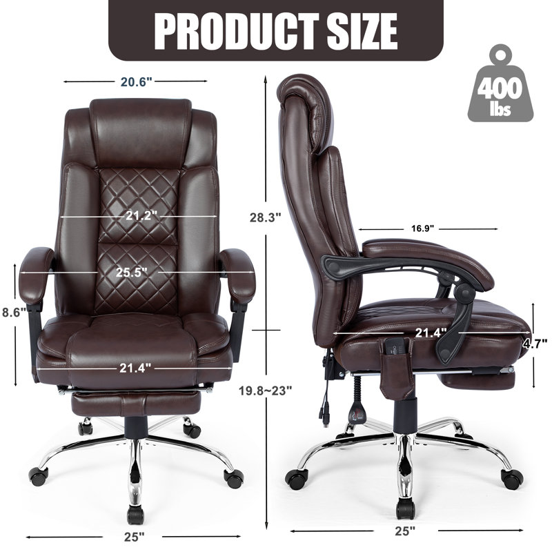 Miomir Cotton Executive Chair, Brown