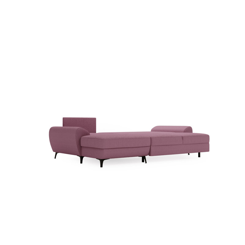 3 Seater Sofa Bed, Left Hand Facing, Pink