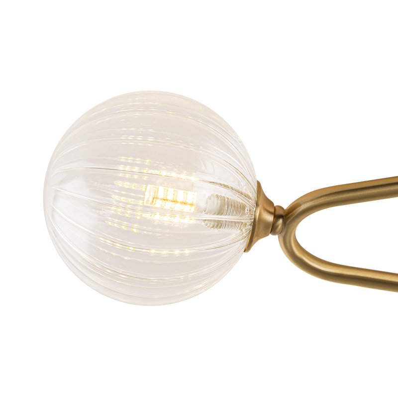 Plafonnier linéaire semi-encastré 6 lumières Modern Branch